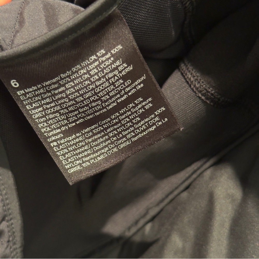 NWT - Lululemon Down For It All Vest Black Sleeveless Zip-Up - Picture 16 of 16